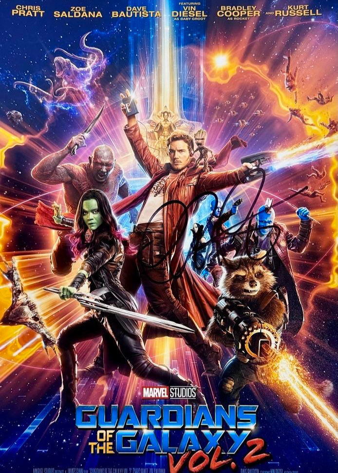 Chris Pratt Signed 12x18 Photo (GOTG Volume 2) - Beckett COA #03